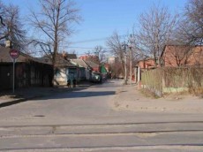 Конец улицы Гоголевской. Вид от пр. Театрального. 